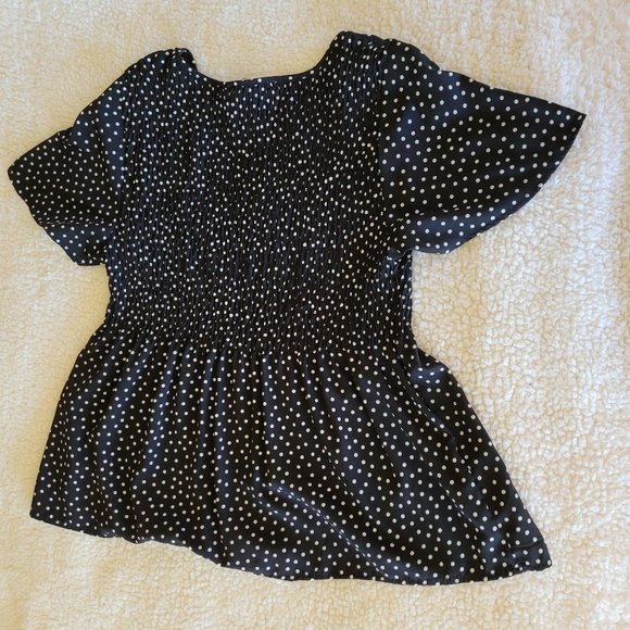 URBAN Romantics Black White Polka Dot Top M - Picture 5 of 8